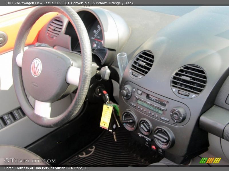 Sundown Orange / Black 2003 Volkswagen New Beetle GLS 1.8T Convertible