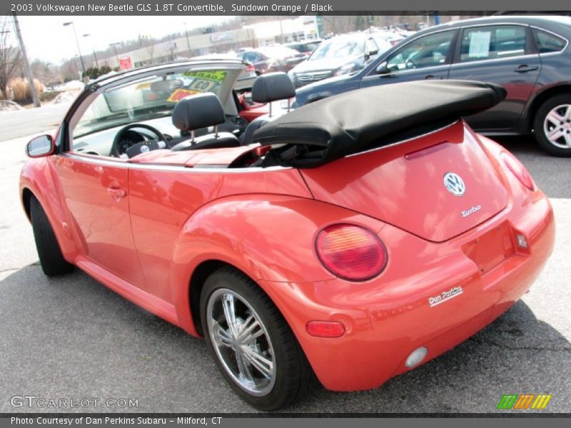 Sundown Orange / Black 2003 Volkswagen New Beetle GLS 1.8T Convertible