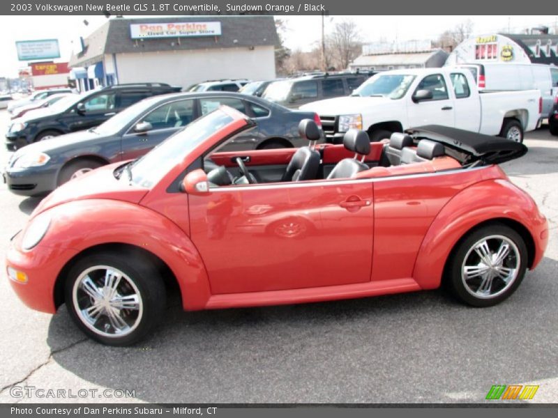 Sundown Orange / Black 2003 Volkswagen New Beetle GLS 1.8T Convertible