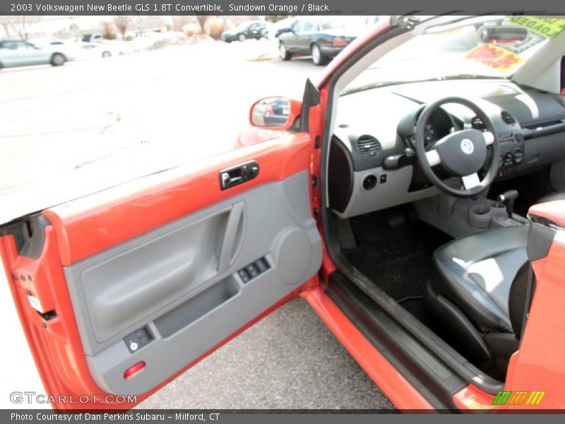 Sundown Orange / Black 2003 Volkswagen New Beetle GLS 1.8T Convertible