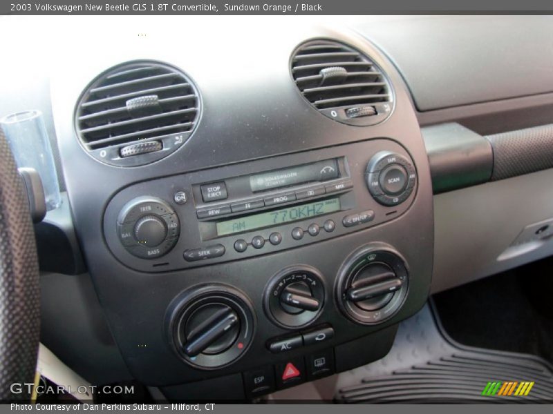 Sundown Orange / Black 2003 Volkswagen New Beetle GLS 1.8T Convertible