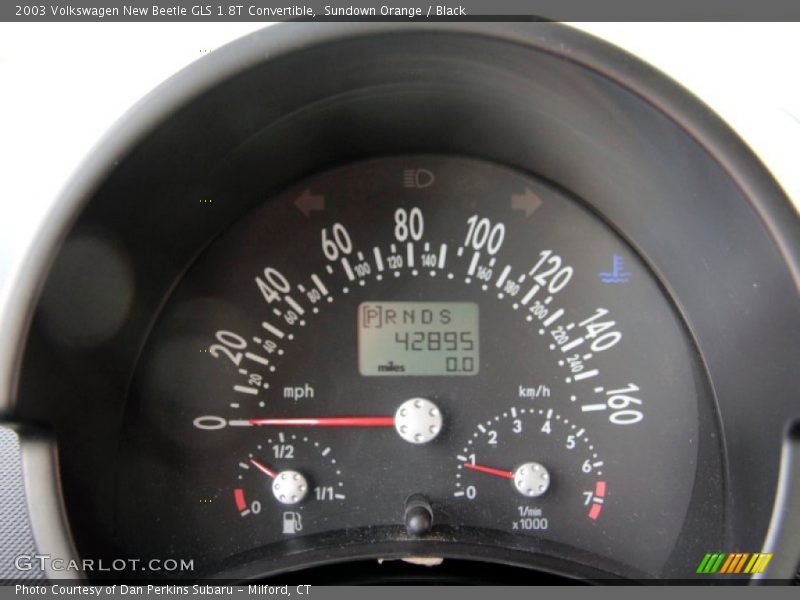 Sundown Orange / Black 2003 Volkswagen New Beetle GLS 1.8T Convertible