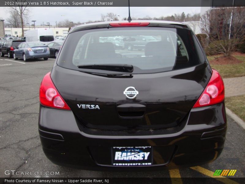 Super Black / Charcoal 2012 Nissan Versa 1.8 S Hatchback