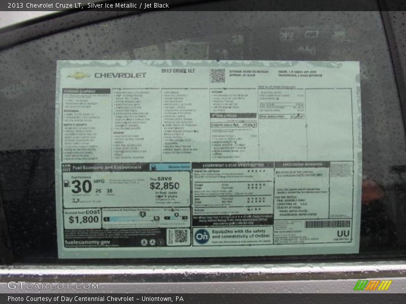 Silver Ice Metallic / Jet Black 2013 Chevrolet Cruze LT