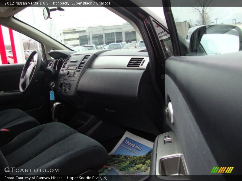 Super Black / Charcoal 2012 Nissan Versa 1.8 S Hatchback