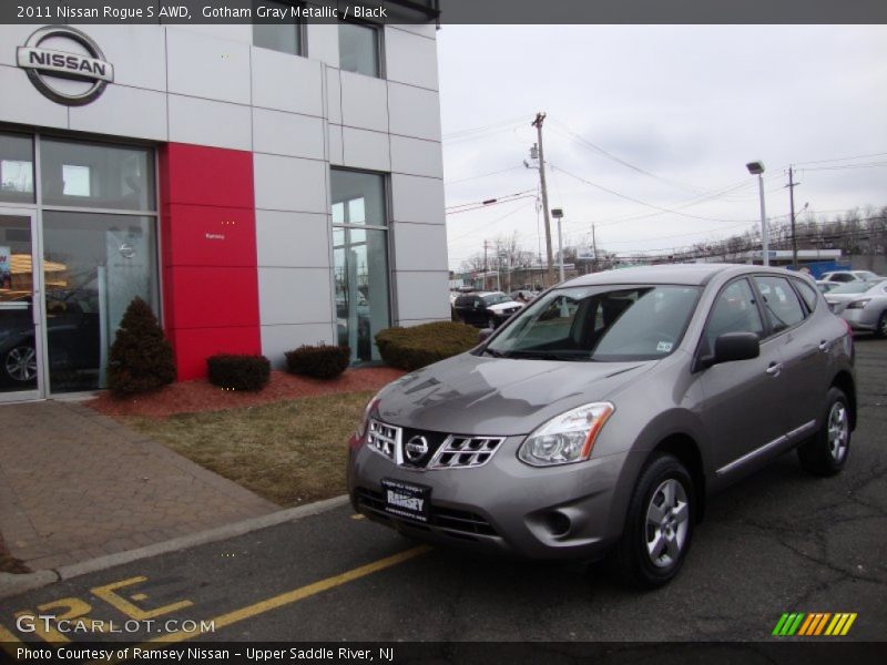 Gotham Gray Metallic / Black 2011 Nissan Rogue S AWD