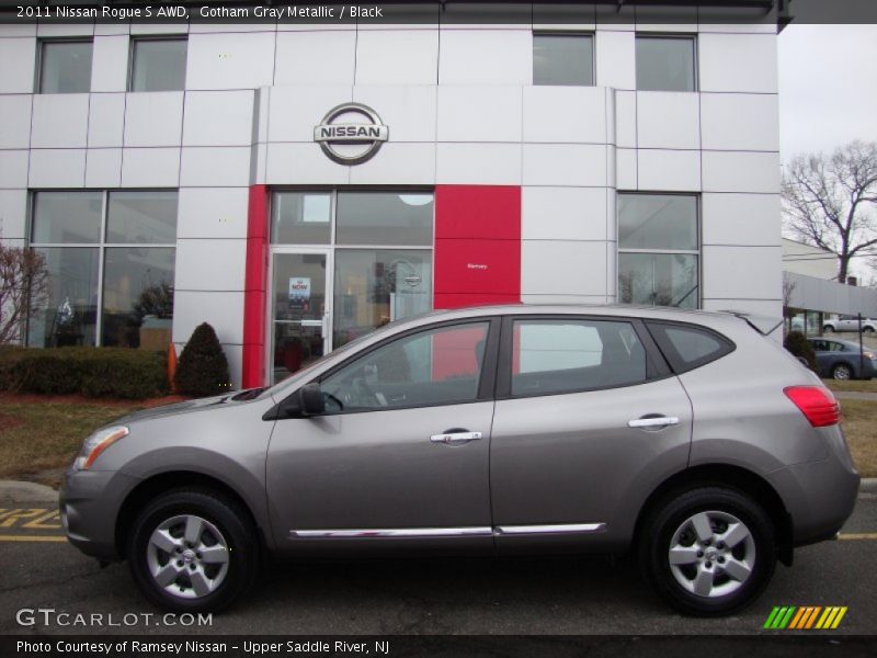 Gotham Gray Metallic / Black 2011 Nissan Rogue S AWD