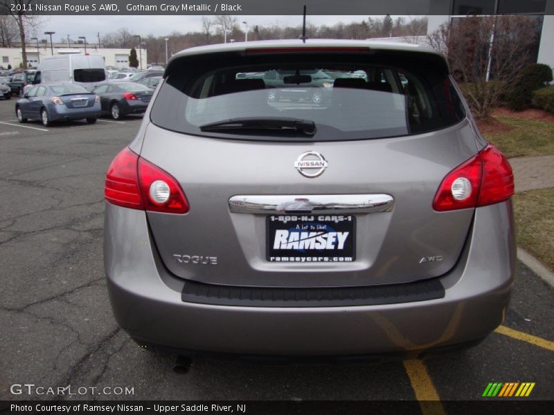 Gotham Gray Metallic / Black 2011 Nissan Rogue S AWD