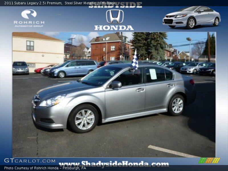 Steel Silver Metallic / Off-Black 2011 Subaru Legacy 2.5i Premium