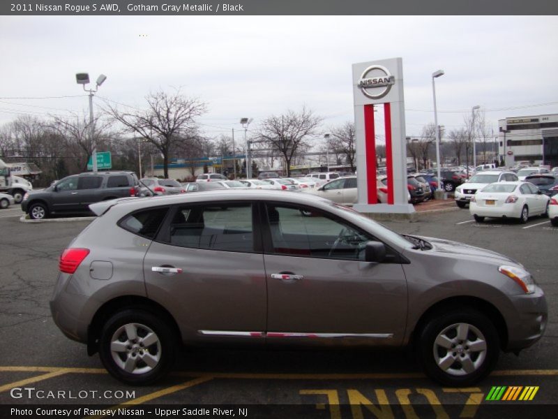 Gotham Gray Metallic / Black 2011 Nissan Rogue S AWD