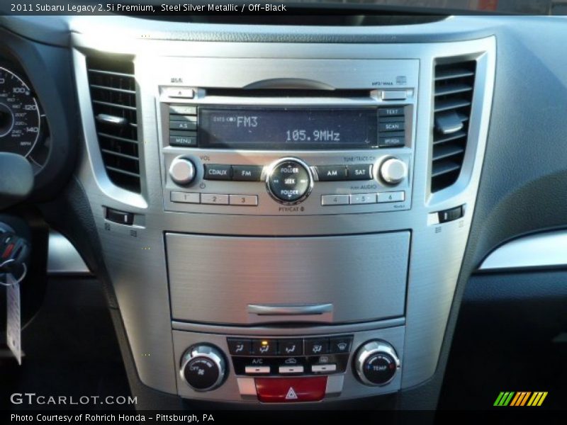 Controls of 2011 Legacy 2.5i Premium