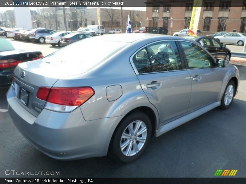 Steel Silver Metallic / Off-Black 2011 Subaru Legacy 2.5i Premium