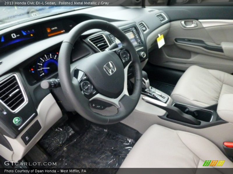 Gray Interior - 2013 Civic EX-L Sedan 