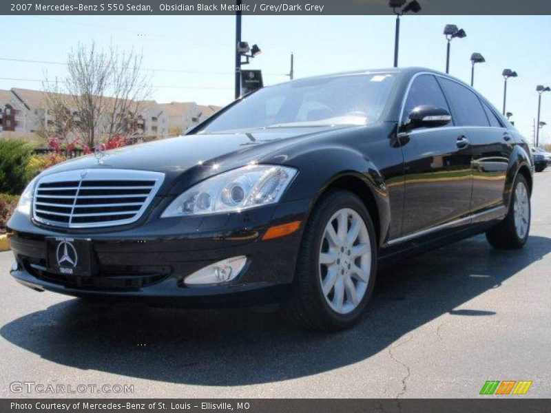 Obsidian Black Metallic / Grey/Dark Grey 2007 Mercedes-Benz S 550 Sedan