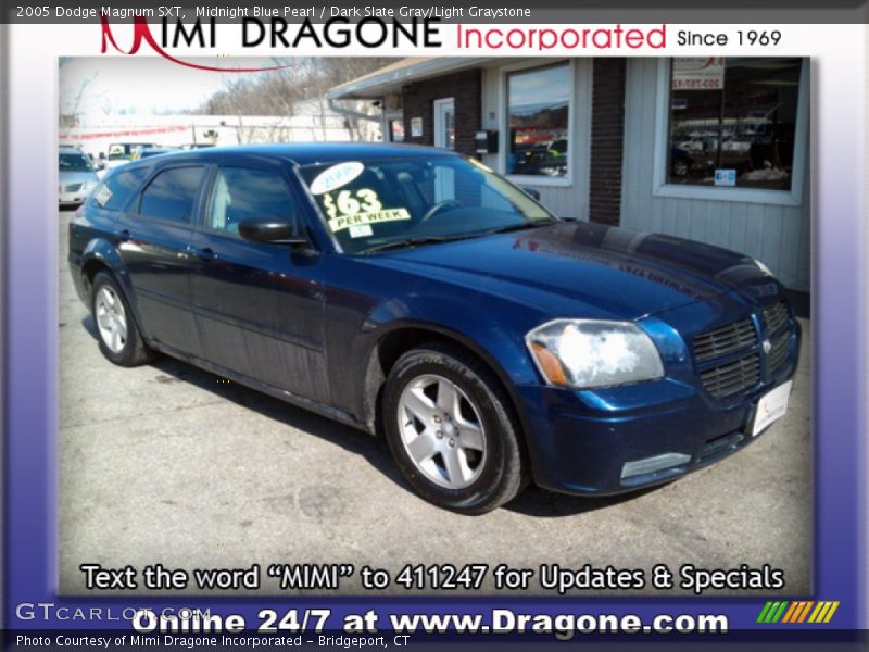 Midnight Blue Pearl / Dark Slate Gray/Light Graystone 2005 Dodge Magnum SXT