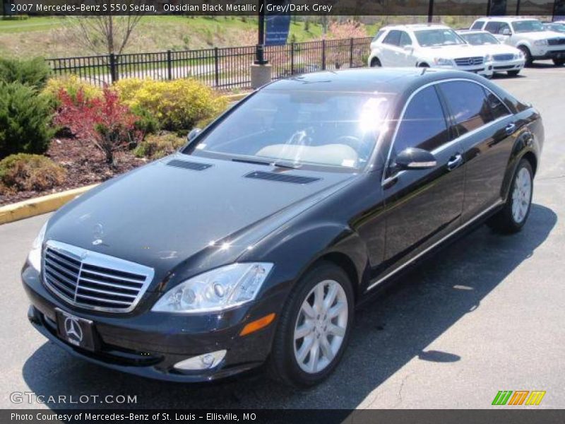 Obsidian Black Metallic / Grey/Dark Grey 2007 Mercedes-Benz S 550 Sedan