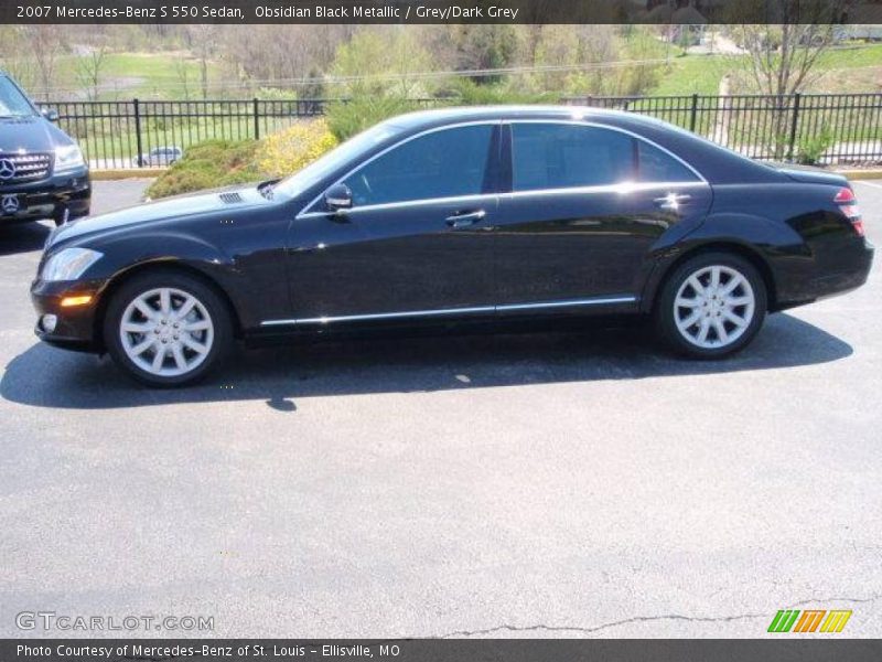 Obsidian Black Metallic / Grey/Dark Grey 2007 Mercedes-Benz S 550 Sedan