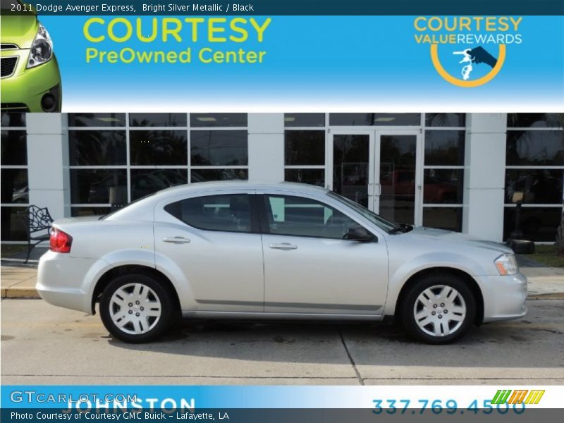 Bright Silver Metallic / Black 2011 Dodge Avenger Express