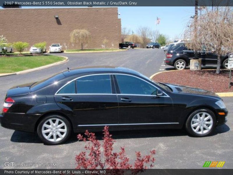 Obsidian Black Metallic / Grey/Dark Grey 2007 Mercedes-Benz S 550 Sedan