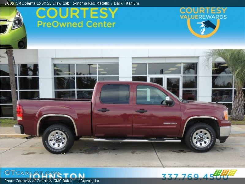 Sonoma Red Metallic / Dark Titanium 2009 GMC Sierra 1500 SL Crew Cab