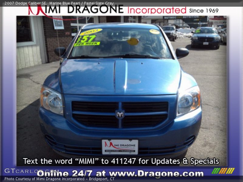 Marine Blue Pearl / Pastel Slate Gray 2007 Dodge Caliber SE