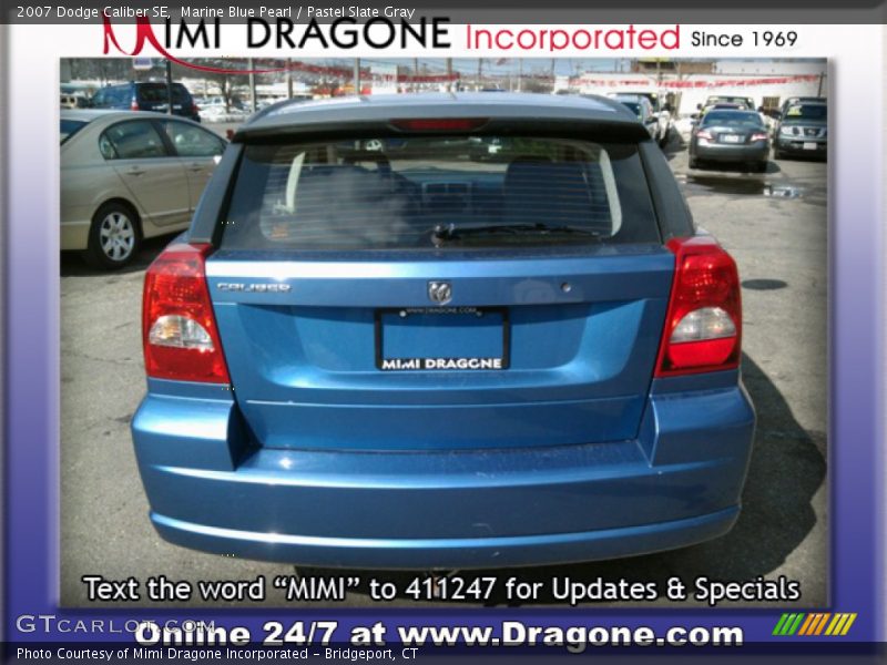 Marine Blue Pearl / Pastel Slate Gray 2007 Dodge Caliber SE