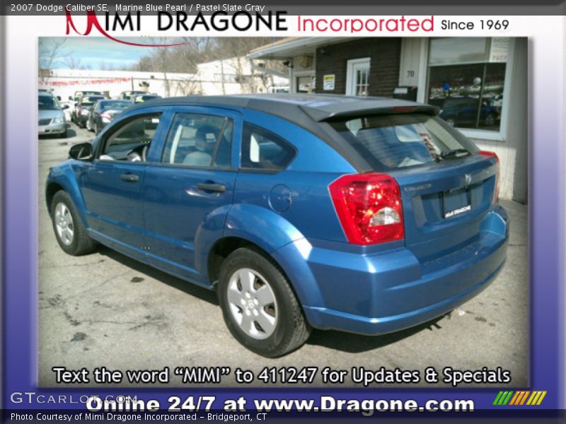 Marine Blue Pearl / Pastel Slate Gray 2007 Dodge Caliber SE