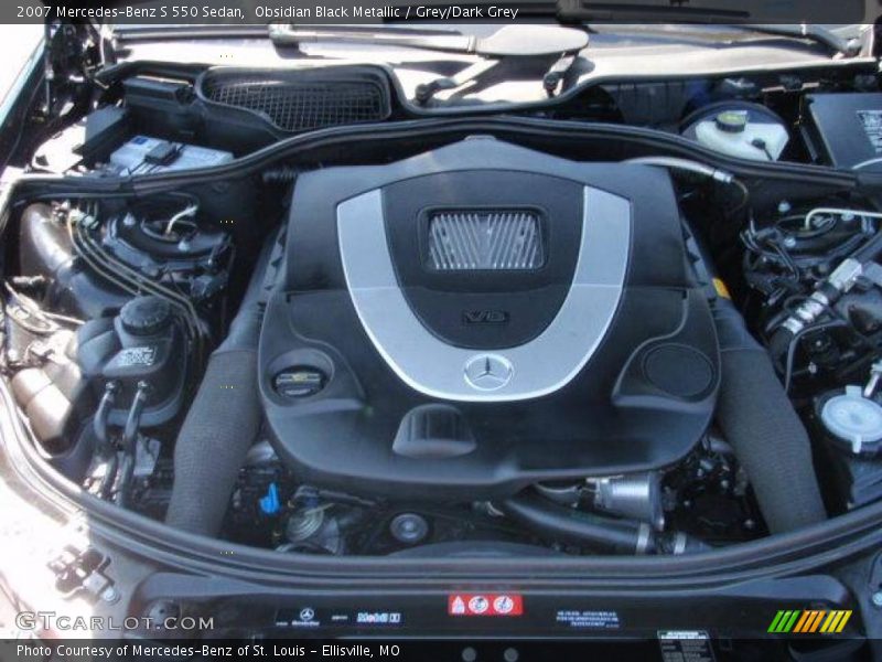 Obsidian Black Metallic / Grey/Dark Grey 2007 Mercedes-Benz S 550 Sedan