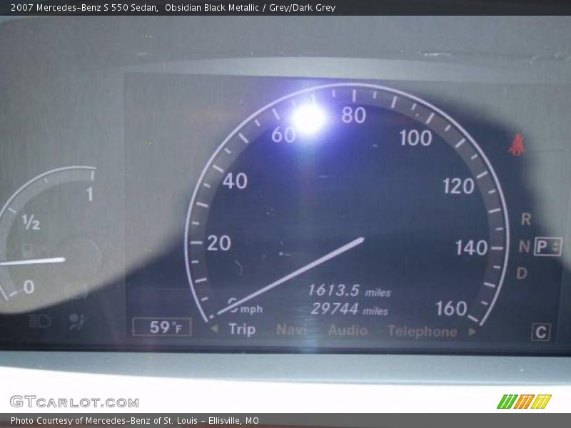 Obsidian Black Metallic / Grey/Dark Grey 2007 Mercedes-Benz S 550 Sedan