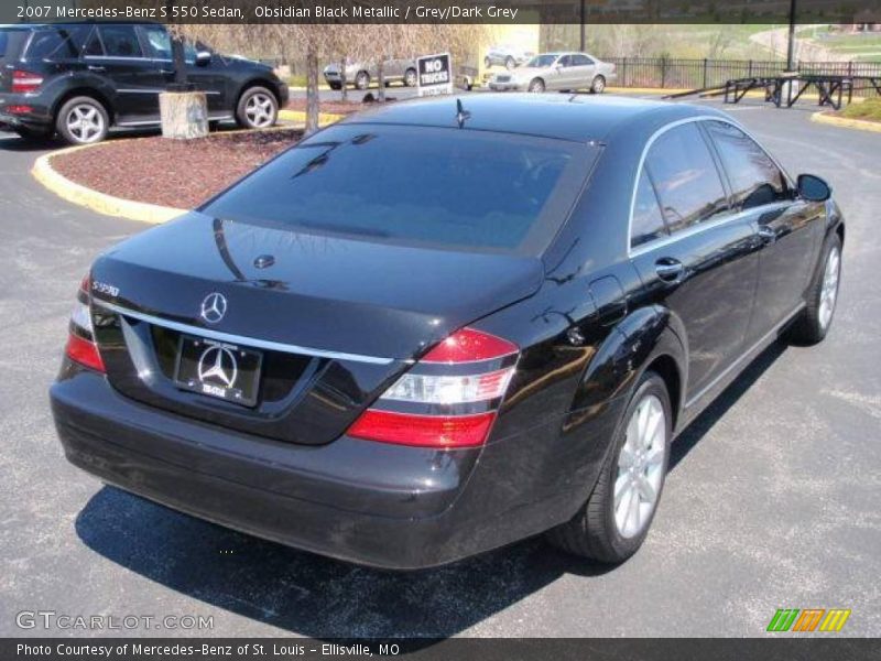 Obsidian Black Metallic / Grey/Dark Grey 2007 Mercedes-Benz S 550 Sedan