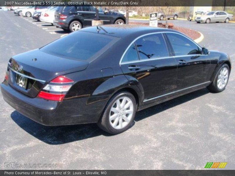 Obsidian Black Metallic / Grey/Dark Grey 2007 Mercedes-Benz S 550 Sedan