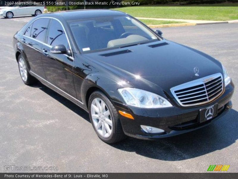 Obsidian Black Metallic / Grey/Dark Grey 2007 Mercedes-Benz S 550 Sedan