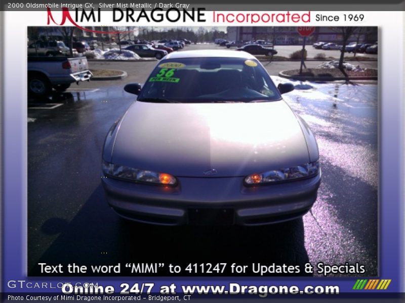 Silver Mist Metallic / Dark Gray 2000 Oldsmobile Intrigue GX