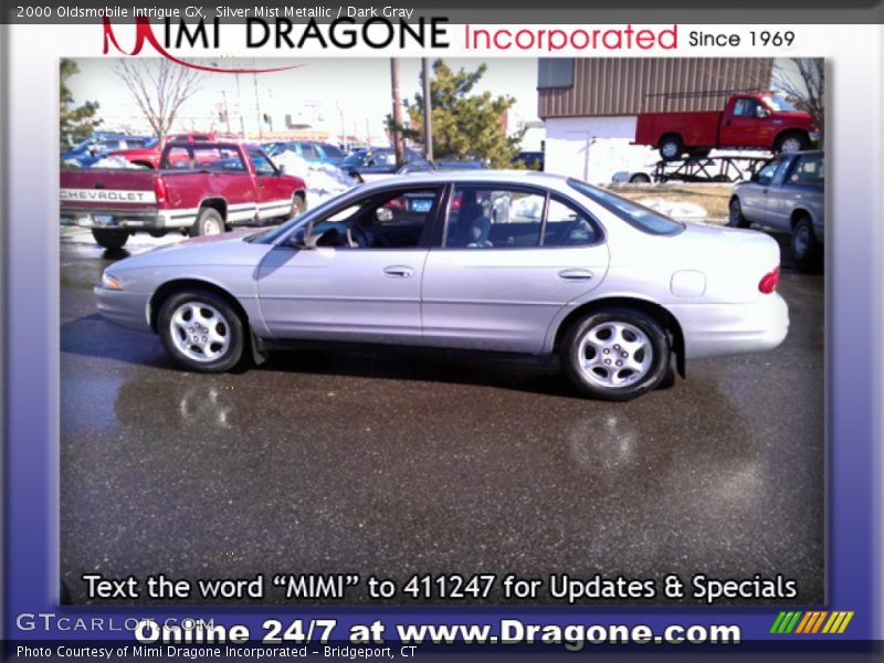 Silver Mist Metallic / Dark Gray 2000 Oldsmobile Intrigue GX