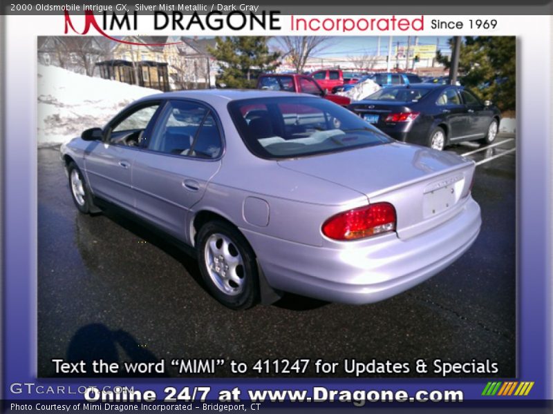 Silver Mist Metallic / Dark Gray 2000 Oldsmobile Intrigue GX