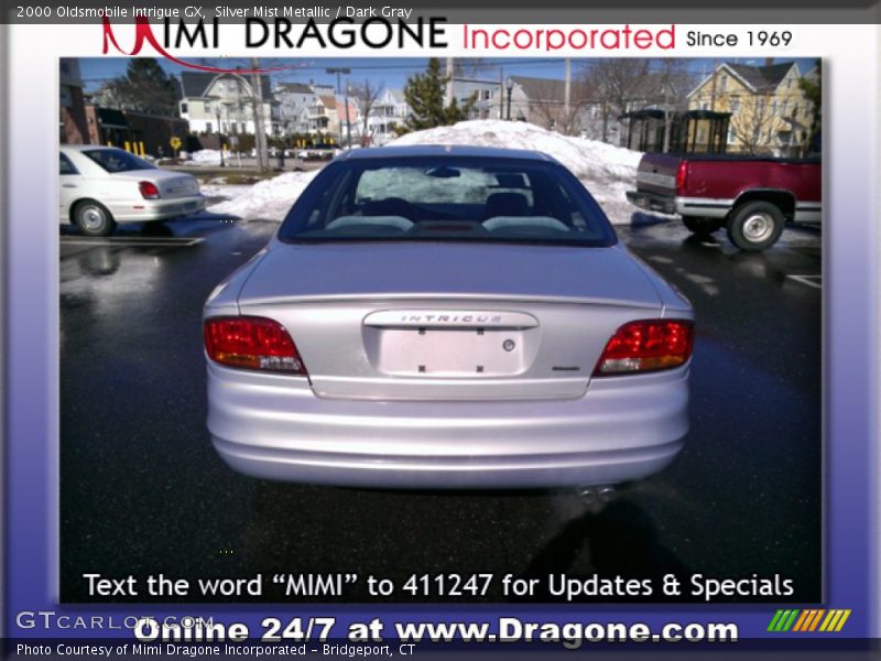 Silver Mist Metallic / Dark Gray 2000 Oldsmobile Intrigue GX