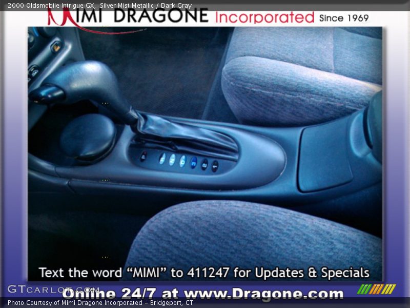 Silver Mist Metallic / Dark Gray 2000 Oldsmobile Intrigue GX