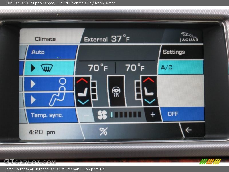 Liquid Silver Metallic / Ivory/Oyster 2009 Jaguar XF Supercharged