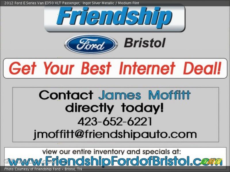 Ingot Silver Metallic / Medium Flint 2012 Ford E Series Van E350 XLT Passenger