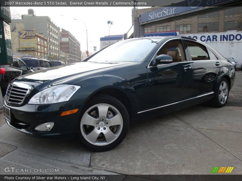 Everest Green Metallic / Cashmere/Savanna 2007 Mercedes-Benz S 550 Sedan