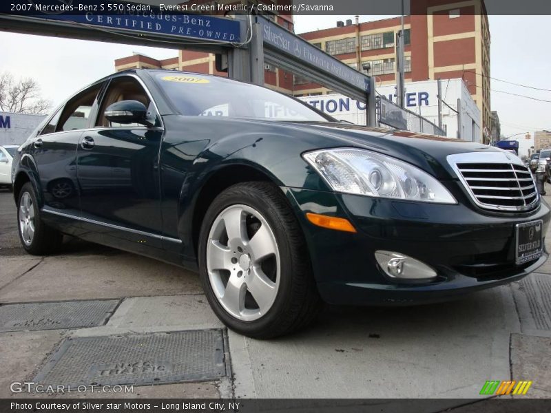 Everest Green Metallic / Cashmere/Savanna 2007 Mercedes-Benz S 550 Sedan