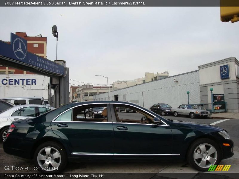 Everest Green Metallic / Cashmere/Savanna 2007 Mercedes-Benz S 550 Sedan