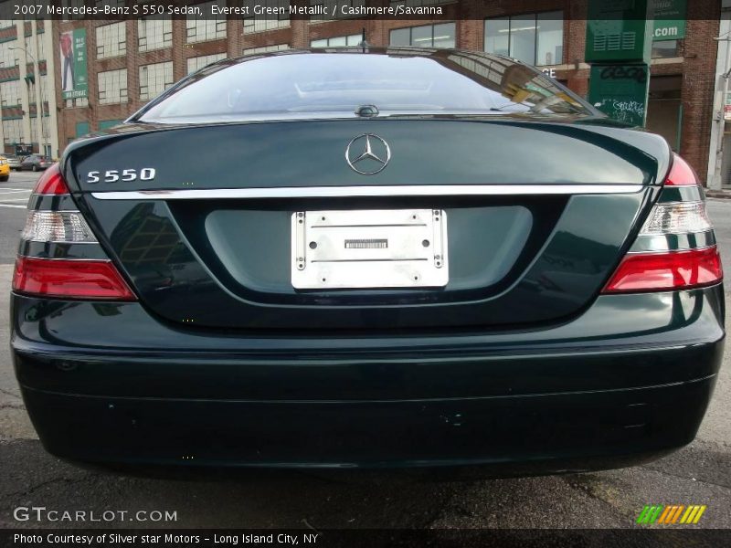 Everest Green Metallic / Cashmere/Savanna 2007 Mercedes-Benz S 550 Sedan