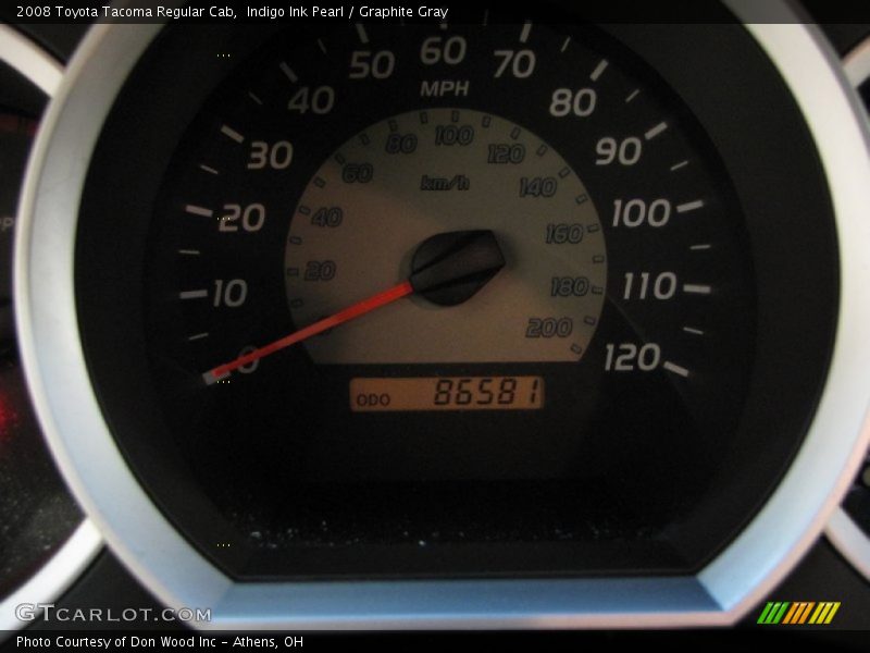 Indigo Ink Pearl / Graphite Gray 2008 Toyota Tacoma Regular Cab
