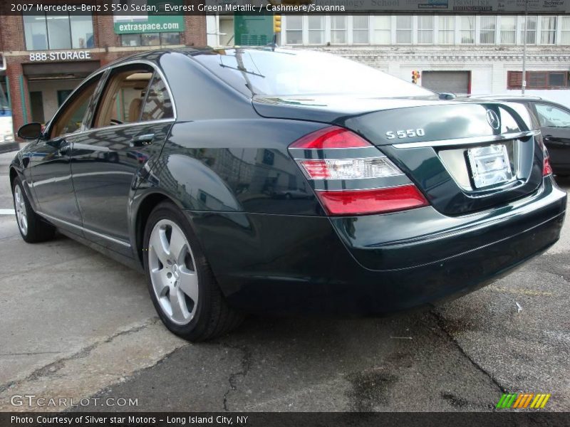 Everest Green Metallic / Cashmere/Savanna 2007 Mercedes-Benz S 550 Sedan