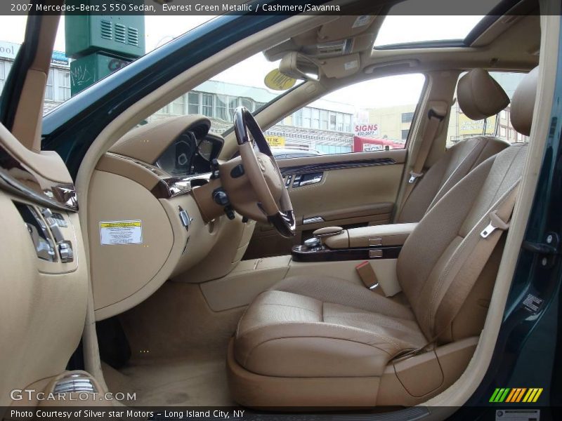 Everest Green Metallic / Cashmere/Savanna 2007 Mercedes-Benz S 550 Sedan