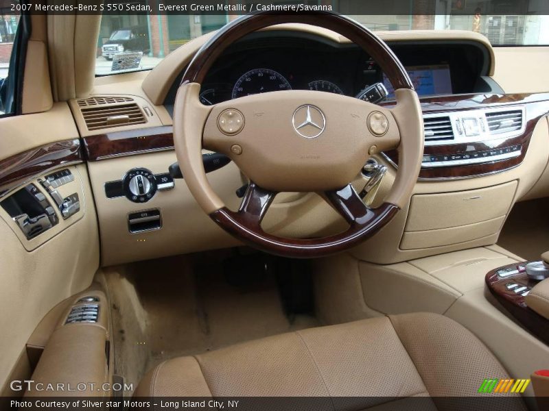 Everest Green Metallic / Cashmere/Savanna 2007 Mercedes-Benz S 550 Sedan
