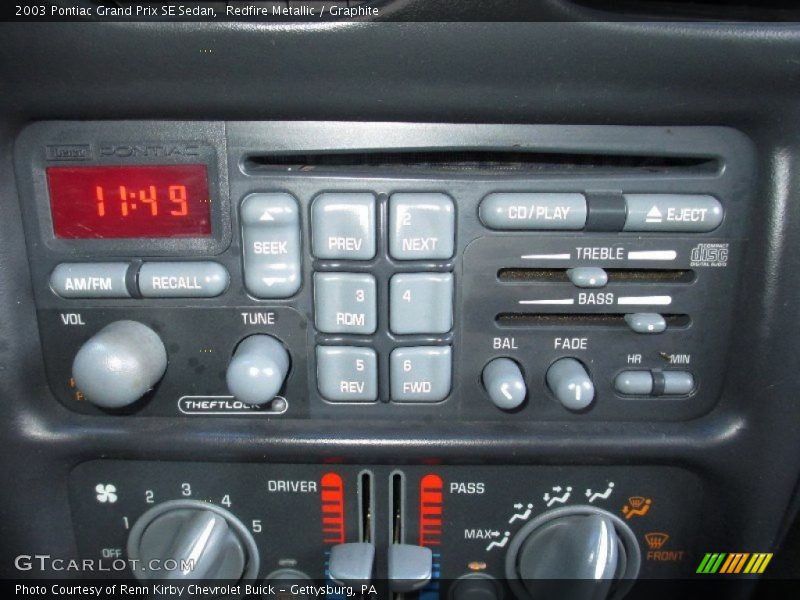 Audio System of 2003 Grand Prix SE Sedan
