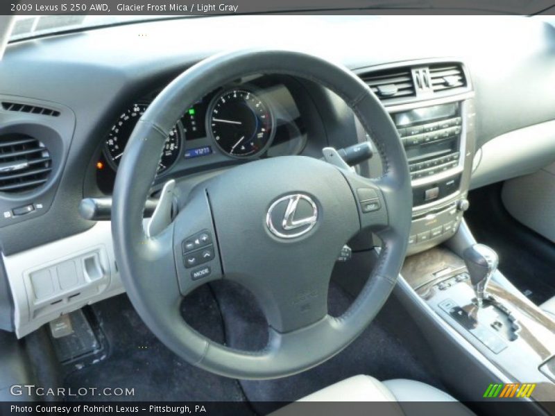 Glacier Frost Mica / Light Gray 2009 Lexus IS 250 AWD