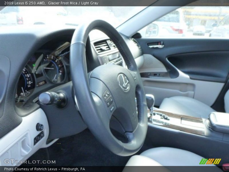 Glacier Frost Mica / Light Gray 2009 Lexus IS 250 AWD